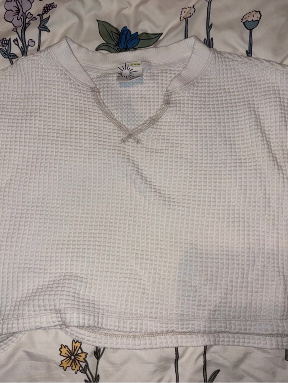Offline by Aerie Waffle Knit Crop